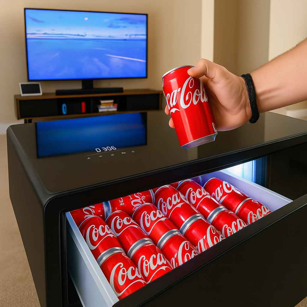 BASETAB LT90 FreezerX Smart Coffee Table with Fridge & Freezer