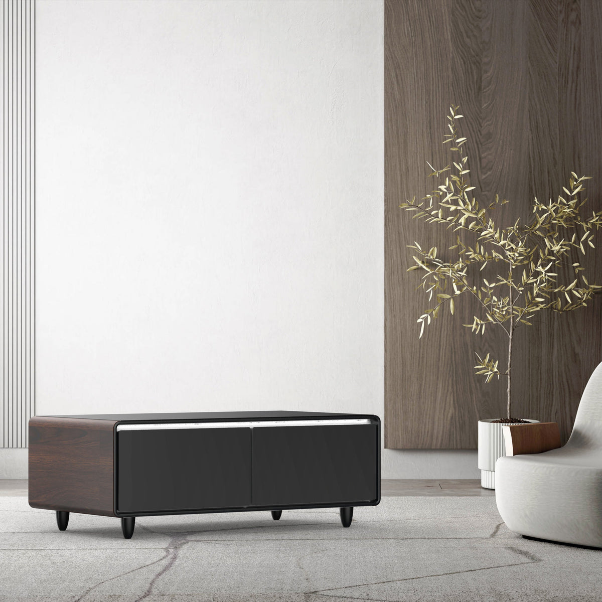 Table basse intelligente BASETAB LT135 avec réfrigérateur et haut-parleurs