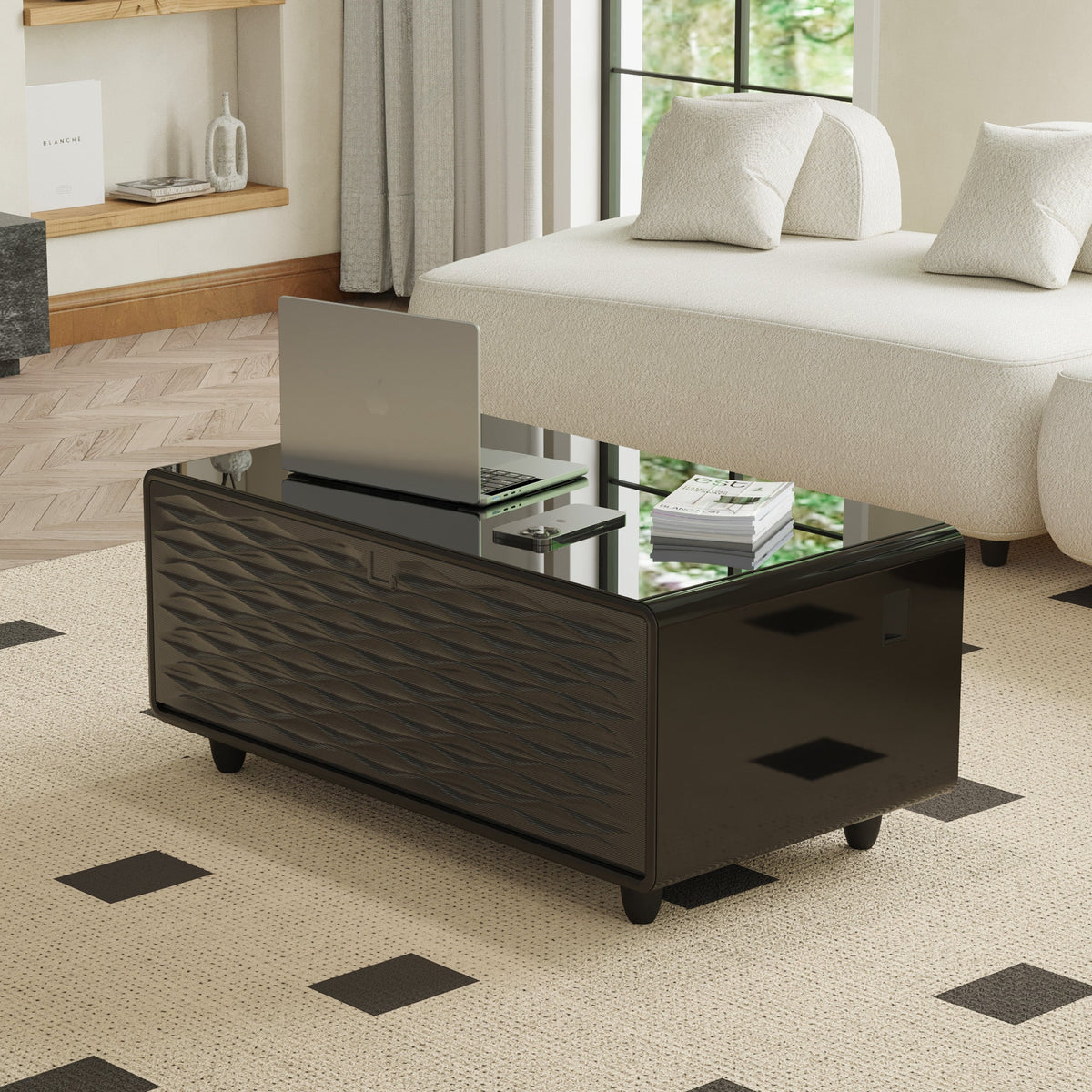 BASETAB LT90 FreezerX Smart Coffee Table with Fridge & Freezer