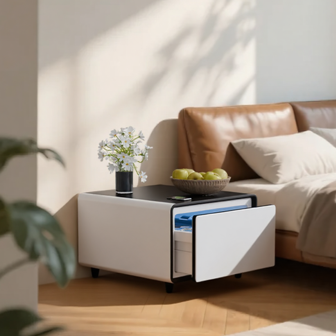 Table basse connectée BASETAB LT60 avec réfrigérateur et recharge sans fil