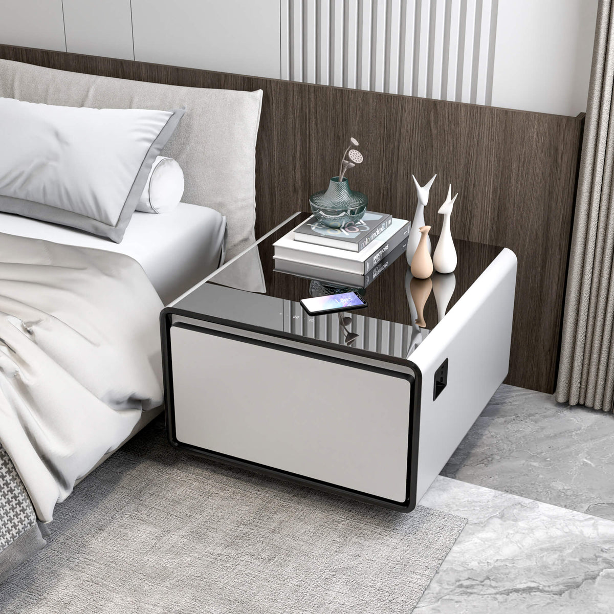 Table basse connectée BASETAB LT60 avec réfrigérateur et recharge sans fil