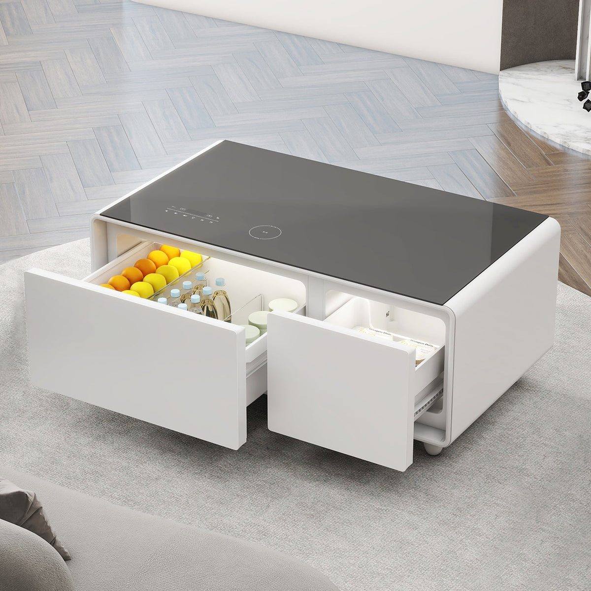 BASETAB LT90 FreezerX Smart Coffee Table with Fridge & Freezer