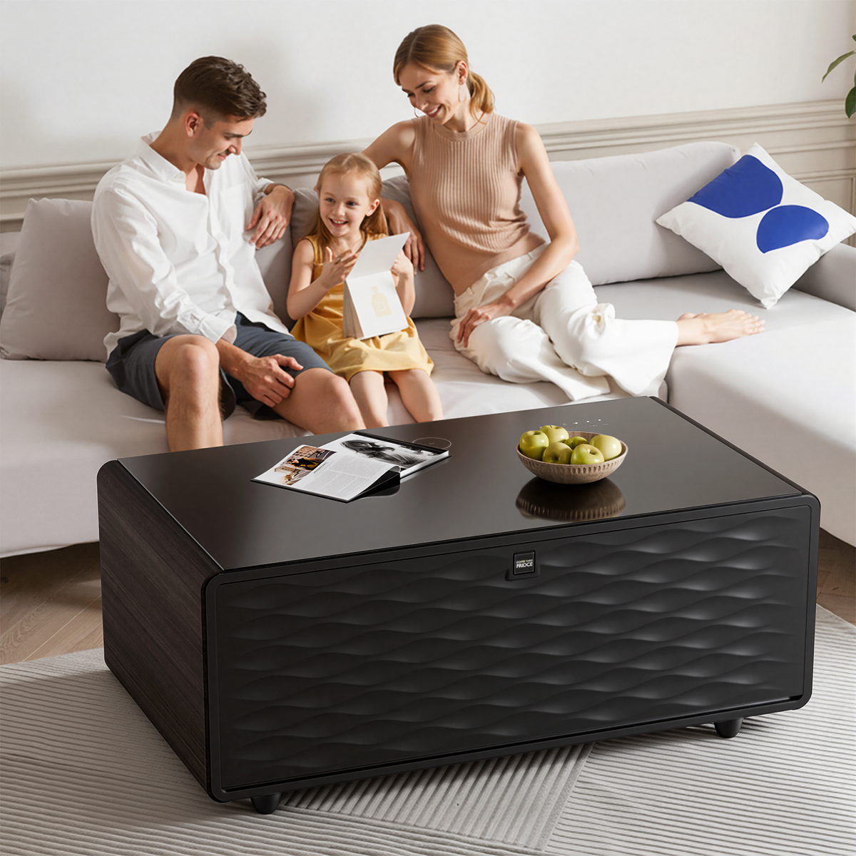 BASETAB LT90 FreezerX Smart Coffee Table with Fridge & Freezer