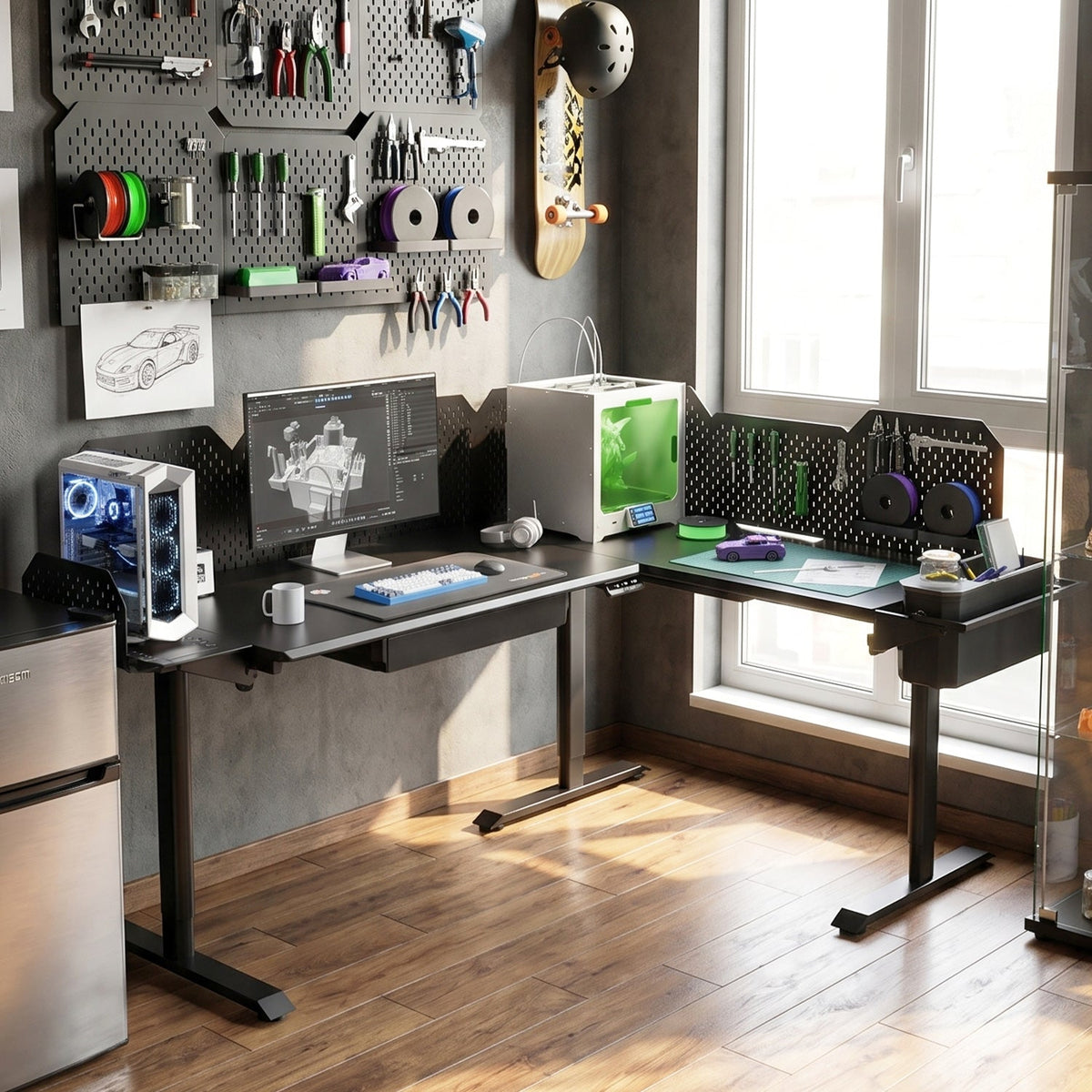 Bureau debout modulaire robuste BASETAB CreatorOne